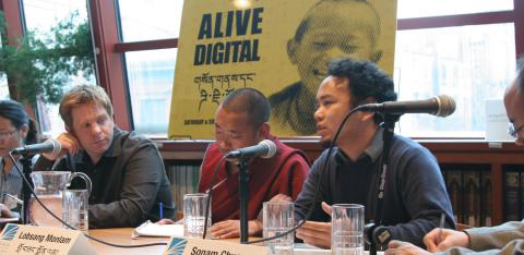the speakers from Alive & Digital, a two-day conference on tibetan language and technology